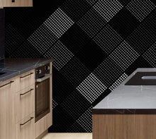 Load image into Gallery viewer, Modern Black and White Polka Dot Peel and Stick Wall Mural. #6964
