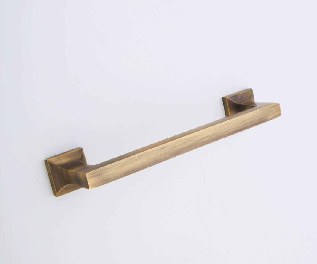 Victor Solid Brass Drawer Pull - 6 Inch Centers
