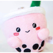 Carregar imagem no visualizador da galeria, ABC Boba Tea Plush Pink Berry Cute Stuffed Animal Toy for Wallet, Backpack or Purse 5&quot;
