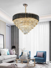 Carregar imagem no visualizador da galeria, MIRODEMI® Luxury Black Crystal Led Hanging Chandelier For Living Room, Bedroom | S2024S
