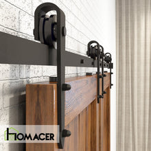 Load image into Gallery viewer, Non-Bypass Sliding Barn Door Hardware Kit - Arrow Design Roller
