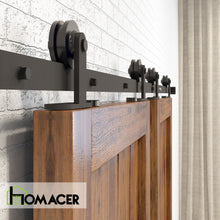 Load image into Gallery viewer, Non-Bypass Sliding Barn Door Hardware Kit - T-Shape Design Roller
