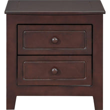 Cargar imagen en el visor de la galería, 3-Pieces Bedroom Sets,Full Size Wood Platform Bed and Two Nightstands-Dark Walnut
