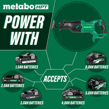 Carregar imagem no visualizador da galeria, Metabo HPT CR18DBQ4M 18V MultiVolt Cordless Reciprocating Saw (Tool Body Only)
