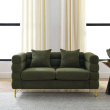 Carregar imagem no visualizador da galeria, 3-seater + 2-seater Combination sofa.Green teddy
