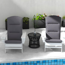Cargar imagen en el visor de la galería, 2 Piece Adirondack Chair Cushions, 59 x 20.5 x 2 inch Outdoor Chair Cushions for Fire Pit Chairs with Seat, Back, Ties, Water Repellent Replacement Patio Seat Pads, Gray
