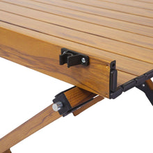 Cargar imagen en el visor de la galería, Portable picnic table, rollable aluminum alloy table top with folding solid X-shaped frame

