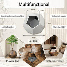 Load image into Gallery viewer, 25.98&#39;&#39; Modern Pet Furniture Cat Carrier, Sofa Side Table, Planter MDF Multifunctional Furniture, Burmese Sumac
