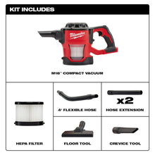 Carregar imagem no visualizador da galeria, Milwaukee 0882-20 M18™ Compact Vacuum
