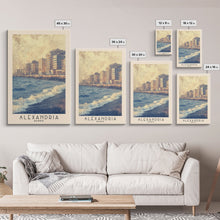 Load image into Gallery viewer, Alexandria, Egypt Watercolor Beach Print, Vacation Gift, Egypt Wall Art, Beach Painting, Beach Decor, Beach Painting
