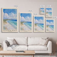 Carregar imagem no visualizador da galeria, Almonta Beach, Australia Watercolor Beach Print, Vacation Gift, Australia Wall Art, Framed Canvas Print, Framed Beach Painting
