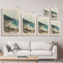 Load image into Gallery viewer, Altinkum Beach, Turkey Watercolor Beach Print, Vacation Gift, Turkey Wall Art, Beach Painting, Beach Decor, Beach Painting
