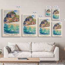 Load image into Gallery viewer, Apo Island, Philippines Watercolor Beach Print, Vacation Gift, Philippines Wall Art, Beach Painting, Beach Decor, Beach Painting
