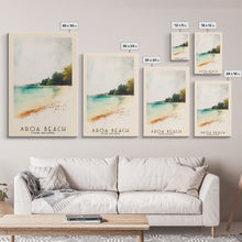 Load image into Gallery viewer, Aroa Beach, Cook Islands Watercolor Print, Vacation Gift, Cook Islands Wall Art, Beach Painting, Beach Decor, Large Wall Art, Wood Frame Art
