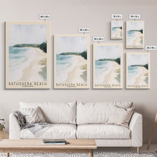 Load image into Gallery viewer, Bathsheba Beach, Barbados Watercolor Print, Vacation Gift, Barbados Wall Art, Beach Painting, Beach Decor, Large Wall Art, Wood Frame Art
