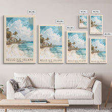 Load image into Gallery viewer, Belle-Ile Island, France Watercolor Beach Print, Vacation Gift, France Wall Art, Beach Painting, Beach Decor, Beach Painting
