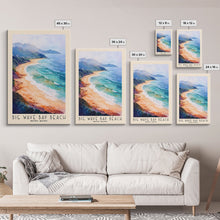 Load image into Gallery viewer, Big Wave Bay Beach, Hong Kong Watercolor Print, Vacation Gift, Hong Kong Wall Art, Beach Painting, Beach Decor, Large Wall Art, Wood Frame Art
