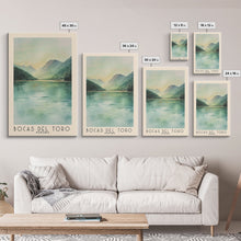 Load image into Gallery viewer, Bocas del Toro , Panamá Watercolor Beach Print, Vacation Gift, Panamá Wall Art, Framed Canvas Print, Framed Beach Painting

