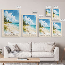 Carregar imagem no visualizador da galeria, Cabbage Beach, Paradise Island, Bahamas Watercolor Beach Print, Vacation Gift, Paradise Island, Bahamas Wall Art, Framed Canvas Print, Framed Beach Painting
