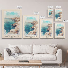 Load image into Gallery viewer, Cabo Blanco, Peru Watercolor Beach Print, Vacation Gift, Peru Wall Art, Beach Painting, Beach Decor, Beach Painting
