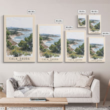 Cargar imagen en el visor de la galería, Cala Saura, Spain Watercolor Print, Vacation Gift, Spain Wall Art, Vacation Wall Art, Vacatation Memories, Beach Decor, Beach Or Lakehouse Art
