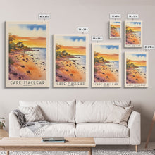 Load image into Gallery viewer, Cape Maclear, Malawi Watercolor Print, Vacation Gift, Malawi Wall Art, Beach Painting, Beach Decor, Large Wall Art, Wood Frame Art
