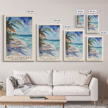 Load image into Gallery viewer, Cayo Levantado, Dominican Republic Watercolor Print, Vacation Gift, Dominican Republic Wall Art, Beach Painting, Beach Decor, Large Wall Art, Wood Frame Art
