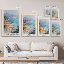 Cargar imagen en el visor de la galería, Clear Water Bay, Hong Kong Watercolor Beach Print, Vacation Gift, Hong Kong Wall Art, Framed Canvas Print, Framed Beach Painting
