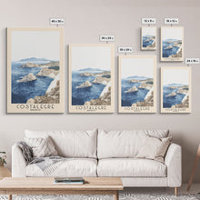 Load image into Gallery viewer, Costalegre, Mexico Watercolor Print, Vacation Gift, Mexico Wall Art, Beach Painting, Beach Decor, Large Wall Art, Wood Frame Art
