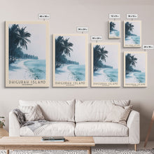 Load image into Gallery viewer, Dhigurah Island, Maldives Watercolor Print, Vacation Gift, Maldives Wall Art, Beach Painting, Beach Decor, Large Wall Art, Wood Frame Art
