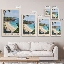 Load image into Gallery viewer, Doctor’s Cave Beach, Jamaica Watercolor Beach Print, Vacation Gift, Jamaica Wall Art, Framed Canvas Print, Framed Beach Painting
