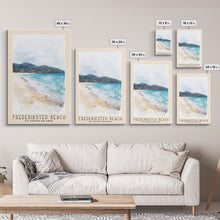 Load image into Gallery viewer, Frederiksted Beach, US Virgin islands Watercolor Beach Print, Vacation Gift, US Virgin islands Wall Art, Beach Painting, Beach Decor, Beach Painting
