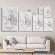 Carregar imagem no visualizador da galeria, Baton Rouge Street Map, Louisiana Map, City Map Art, Modern Art, Wall Art, Canvas Print, Canvas Wall Art, Travel Gift, Home Wall Art
