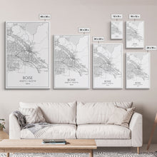 Load image into Gallery viewer, Boise Street Map, Idaho Map, City Map Art, Modern Wall Art, Wall Art, Canvas Print, Canvas Wall Art, Home Décor Wall Art, Travel Print
