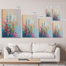 Load image into Gallery viewer, Delicate Blossoms in Springtime - Framed Canvas Print, Elegant Living Room Art, Soft Bedroom Decor, Pastel Flower Art, Wall Art

