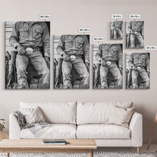 Load image into Gallery viewer, Close-Up of Cowboy&#39;s Belt and Saddle in Detailed Black and White Photography for Western Wall Art, Canvas Prints, Rustic Home Decor, Art
