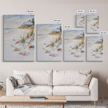 Cargar imagen en el visor de la galería, Christmas On A Snow Capped Beach, Wood Framed Wall Art, Rustic Christmas Decor, Tropical / nautical Christmas Art
