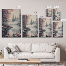 Carregar imagem no visualizador da galeria, Canvas Print of Serene Winter Landscape with Snow and Bare Trees, Winter Wall Art, Moody Landscape, Gift Idea, Minimalist Seasonal Decor
