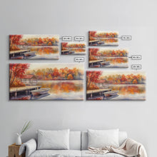 Load image into Gallery viewer, Autumn&#39;s Reflections - holiday decor, watercolor Christmas, Christmas wall art, winter wall art, holiday art gift
