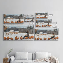 Load image into Gallery viewer, Cowboy Sipping Coffee Autumn Decor Framed Canvas Print Perfect Above Sofa Wall Art Western Home Decor Moody Fall Artwork Rustic
