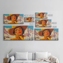 Load image into Gallery viewer, Framed Canvas Print autumn meets winter with vibrant fall trees snow-covered fields, seasonal art a unique blend of autumn winter decor
