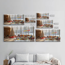 Carregar imagem no visualizador da galeria, Fall Festival Sunset Framed Canvas Print, Autumn Farmhouse Decor, Rustic Country Landscape Art, Fall Gift Idea, Seasonal Wall Art
