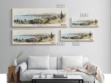 Load image into Gallery viewer, Ahtopol, Bulgaria Watercolor Beach Print, Vacation Gift, Bulgaria Wall Art, Beach Painting, Beach Decor, Beach Painting
