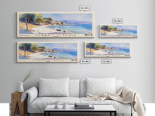 Load image into Gallery viewer, Alaçatı 11 Beach, Turkey Watercolor Beach Print, Vacation Gift, Turkey Wall Art, Beach Painting, Beach Decor, Beach Painting
