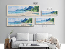 Load image into Gallery viewer, Anaoke Beach, Cook Islands Watercolor Beach Print, Vacation Gift, Cook Islands Wall Art, Beach Painting, Beach Decor, Beach Painting
