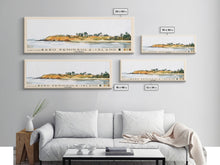 Load image into Gallery viewer, Barú Peninsula-Island, Colombia Watercolor Beach Print, Vacation Gift, Colombia Wall Art, Beach Painting, Beach Decor, Beach Painting
