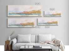 Load image into Gallery viewer, Barbuda, Antigua and Barbuda Watercolor Beach Print, Vacation Gift, Antigua and Barbuda Wall Art, Framed Canvas Print, Framed Beach Painting
