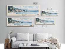 Load image into Gallery viewer, Bačvice, Croatia Watercolor Beach Print, Vacation Gift, Croatia Wall Art, Beach Painting, Beach Decor, Beach Painting
