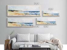 Load image into Gallery viewer, Bells Beach, Australia Watercolor Beach Print, Vacation Gift, Australia Wall Art, Framed Canvas Print, Framed Beach Painting
