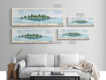 Carregar imagem no visualizador da galeria, Brier Island, Canada Watercolor Beach Print, Vacation Gift, Canada Wall Art, Framed Canvas Print, Framed Beach Painting
